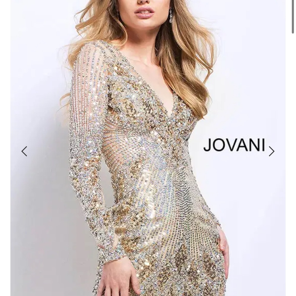 Jovani Gold Sequin Women's Dress